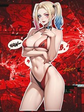 Adult Anime Waifu Harley Quinn 6" Vinyl Sticker