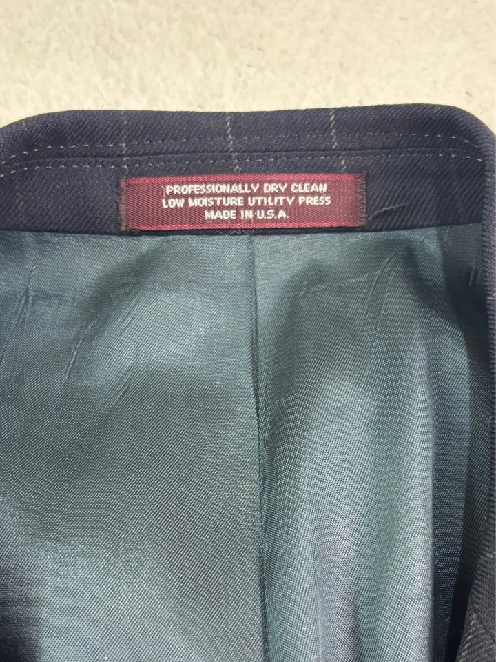 Traje Pantalón De Colección Años 90 Evan Picone 44L 33x32 2 Piezas Doble Pecho Franela Lana EE. UU. Foto 4 de 4