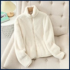 Women's Fleece Coat Winter Warm Thicken Jacket Two-Sided Wear Double-Sided
