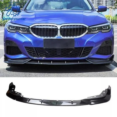 Carbon Fiber FRONT BUMPER SPOILER LIP FOR 2019-22 BMW 3 SERIES G20 G28 M SPORT