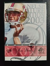 NFL Ken Dorsey Auto RC Card, Football, Rookie, Used. rookie card picture