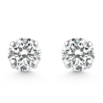G/VS .25 Ct Small Diamond Studs 14k White Gold Lab Grown