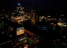 Aerial Berlin Kaiser Wilhelm Memorial Church night time lapse postcard p792
