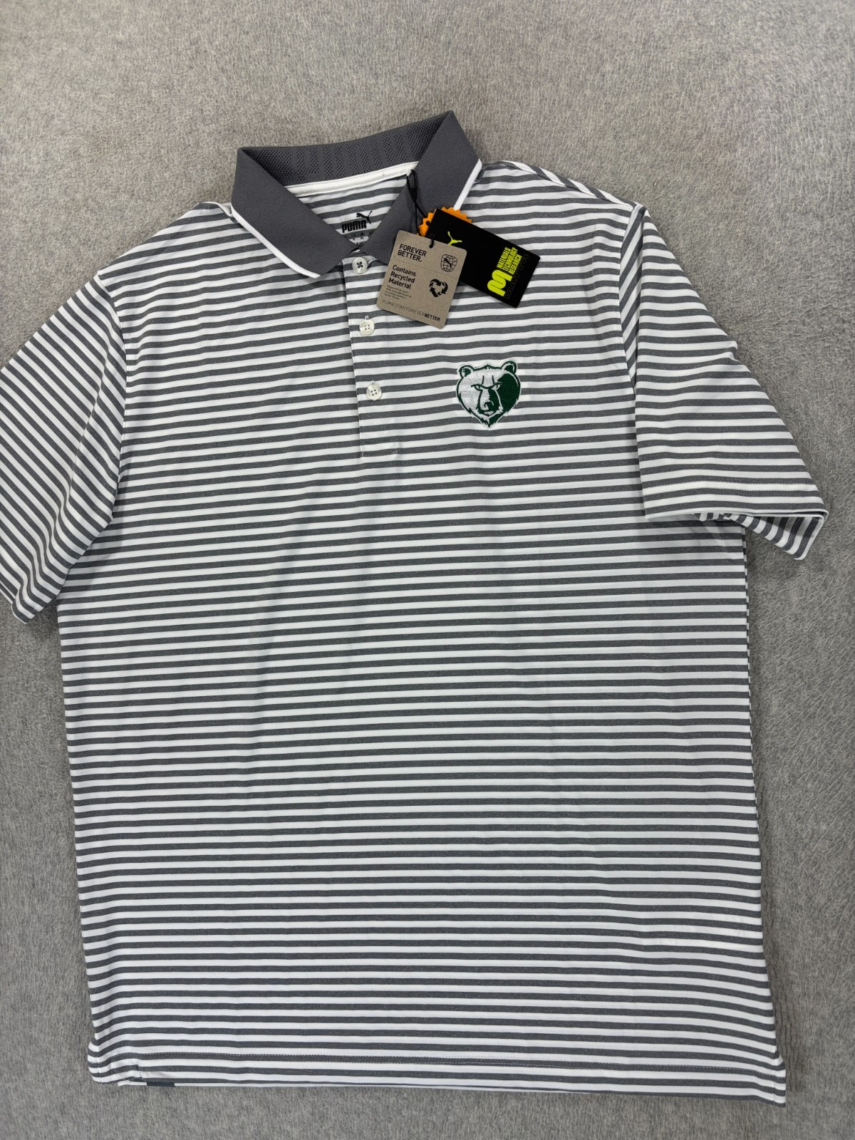 NWT Baylor Bears Stitched Logo Campus Polo Shirt (Men's Large) Gray
