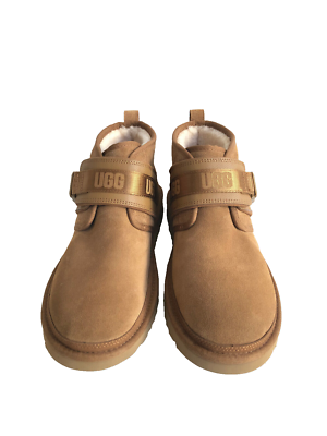 UGG MEN NEUMEL SNAPBACK CHESTNUT SHEARLING SUEDE SHOES US 15 / EU