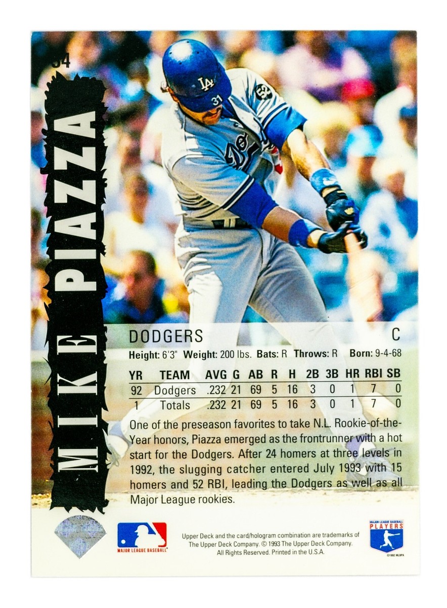 Mike Piazza #34 (1993 Upper Deck) Diamonds in the Rough, Los