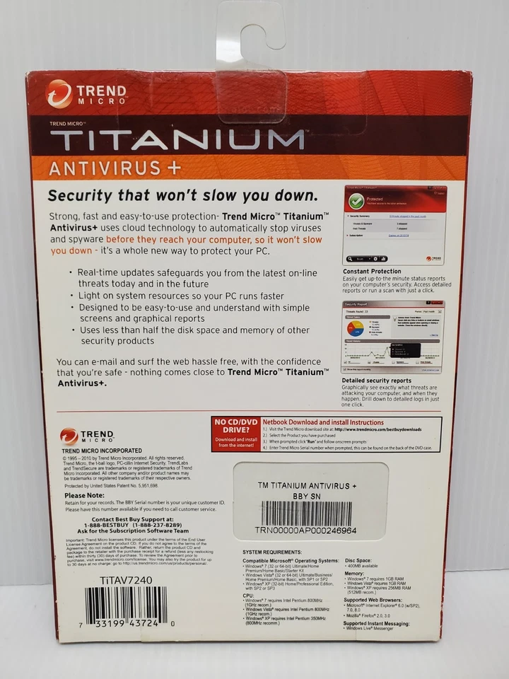 Trend Micro Titanium Antivirus Software + Antispyware Web Threat Protection NEW - Image 2 of 4