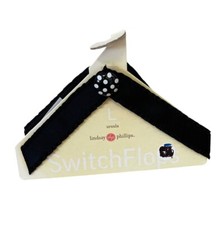 Lindsay Phillips SwitchFlops Ursula Strap L 9-10-11 Black With Polka Dot Accent