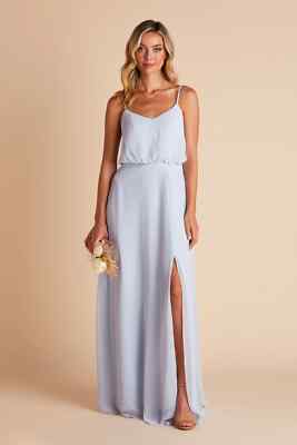 Birdy Grey Bridesmaid Dress - Gwennie Dress, Chiffon, Ice Blue, XS | eBay