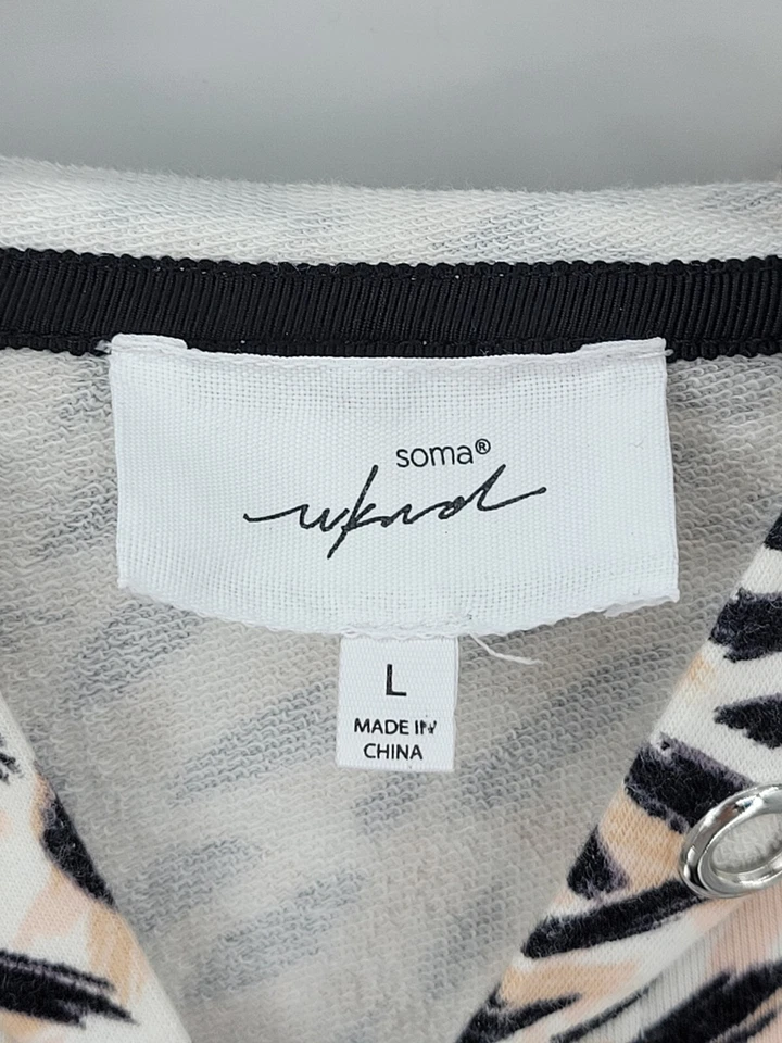 Sudadera con Capucha Soma Weekend para Mujer Grande Estampado de Animales Con Capucha Cremallera Acogedora Informal Foto 3 de 4