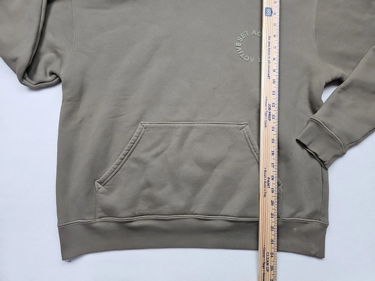 OFF WHITE Set felpa con cappuccio verde crema sabbia attiva Los Angeles taglia small