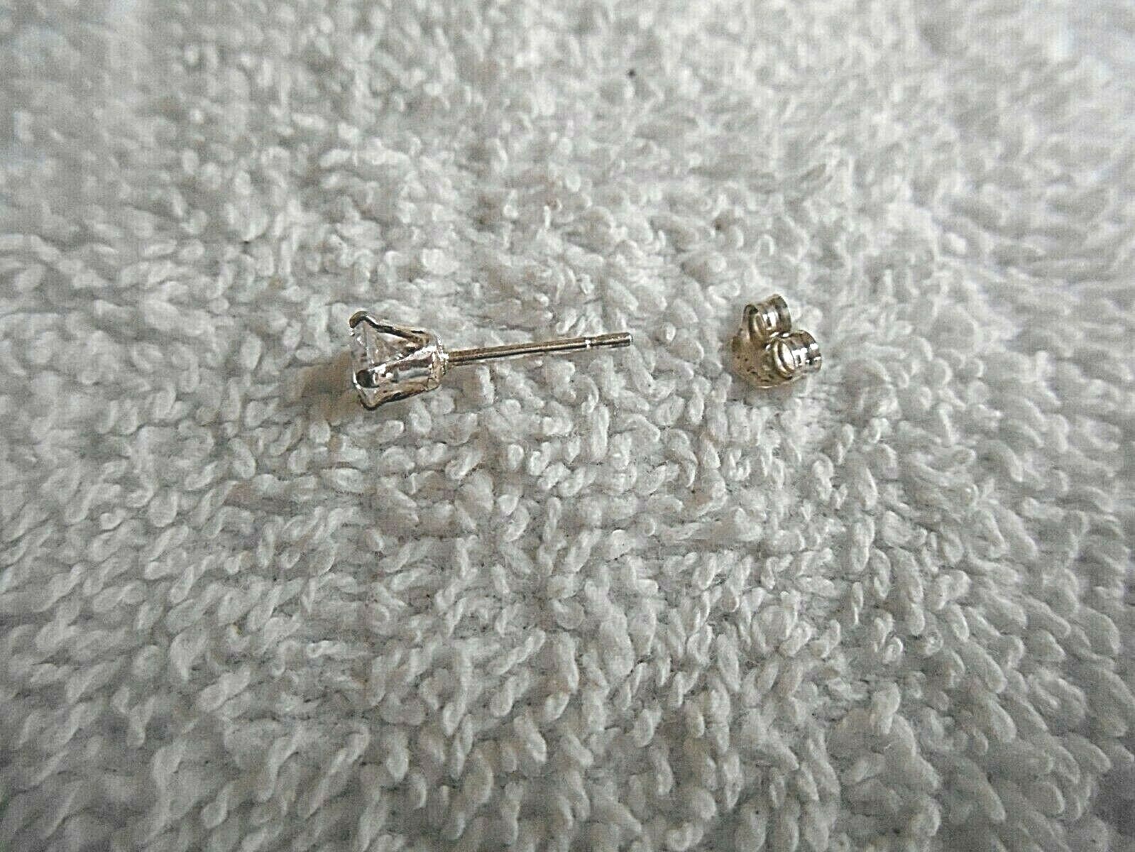 .925 STERLING SILVER SINGLE SOLITAIRE EARRING 25 … - image 8