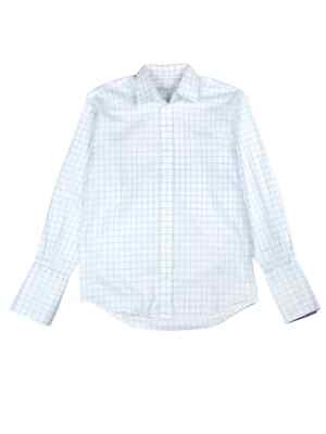 Vintage Yves Saint Laurent Checkered Cufflinks Dress Shirt (L)