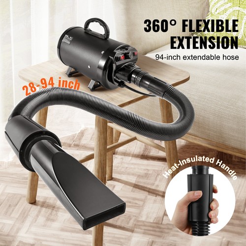 VEVOR Asciugatore per Cani Soffiatore per Toelettatura Animali 2000W 4 Testine - Foto 5 di 12