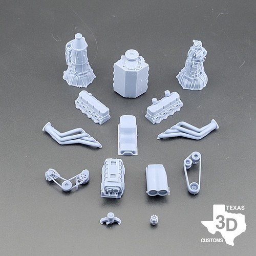 Blown 572 BBC model engine resin 3D printed 1:24-1:8 scale - Picture 9 of 13