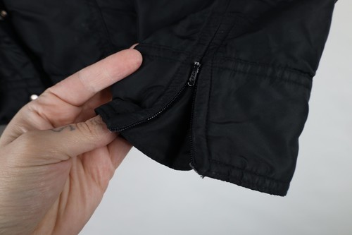 Vintage 90s Y2K Gap Womens Size Small Full Zip Motorcycle Bomber Jacket Black - Picture 6 of 14