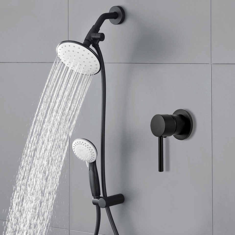 Wall Mount Shower Faucet Control Valve Bath Mixer Bathroom Water Tap