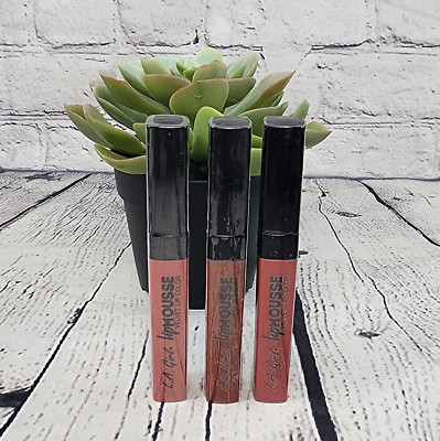 Lot Of 3-L.A. Girl Lip Mousse Velvet Lip Color -UNSTOPPABLE-SQUAD-BFF