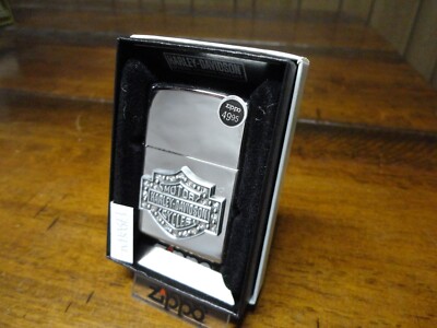 HARLEY DAVIDSON BAR & SHIELD CRYSTALIZED EMBLEM LIGHTER MINT IN BOX