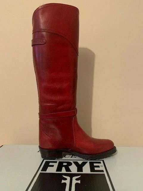 FRYE DORADO BURNT RED KNEE HIGH LUG RIDING ALL WEATHER BOOTS SIZE