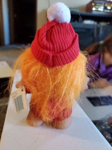 Vintage Troll Doll 5" Dam Norfin 1986 Ski Bum 5411 Orange Hair Complete With Hat - Picture 2 of 5