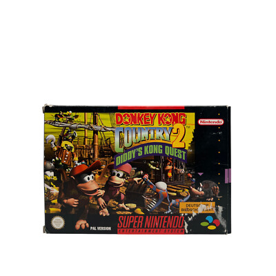 Donkey Kong Country 2 Diddys Kong Quest - Super Nintendo Spiel  SNES - OVP & CIB