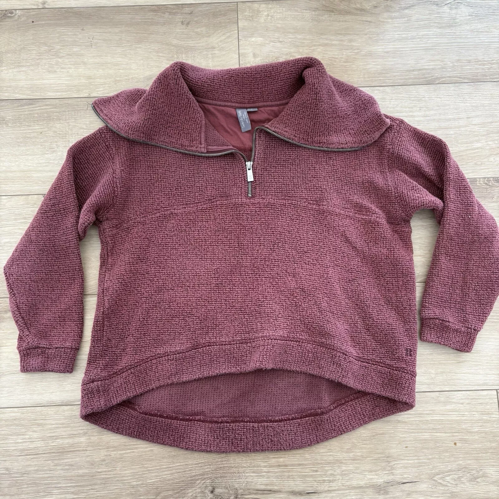 sweaty-betty restful boucle half zip active sweatshirt