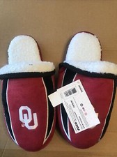 NEW OU Oklahoma Boomer Sooner Slippers College Football Men 7 8 Women 9 10 NCAA