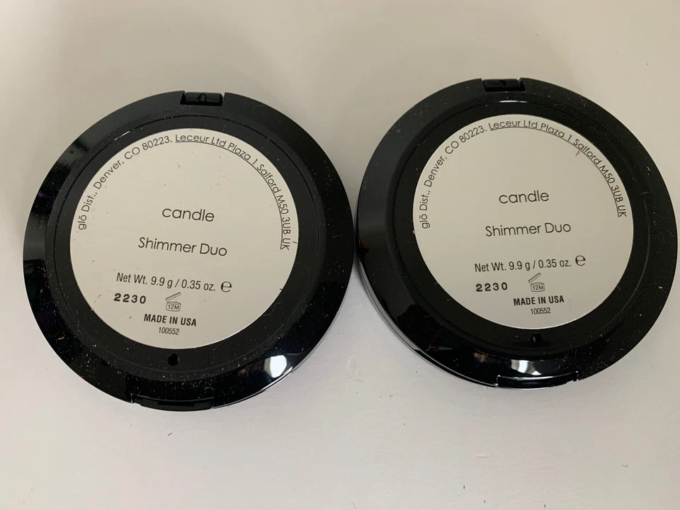 Glo Minerals Highlighter Bronzer  Shimmer Duo Candle Lot Of 2 Full Size - Image 4 of 4