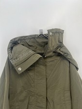 Ganni Oversized Ripstop Hooded Parka Coat In Kalamata - Size 42 , Us 12