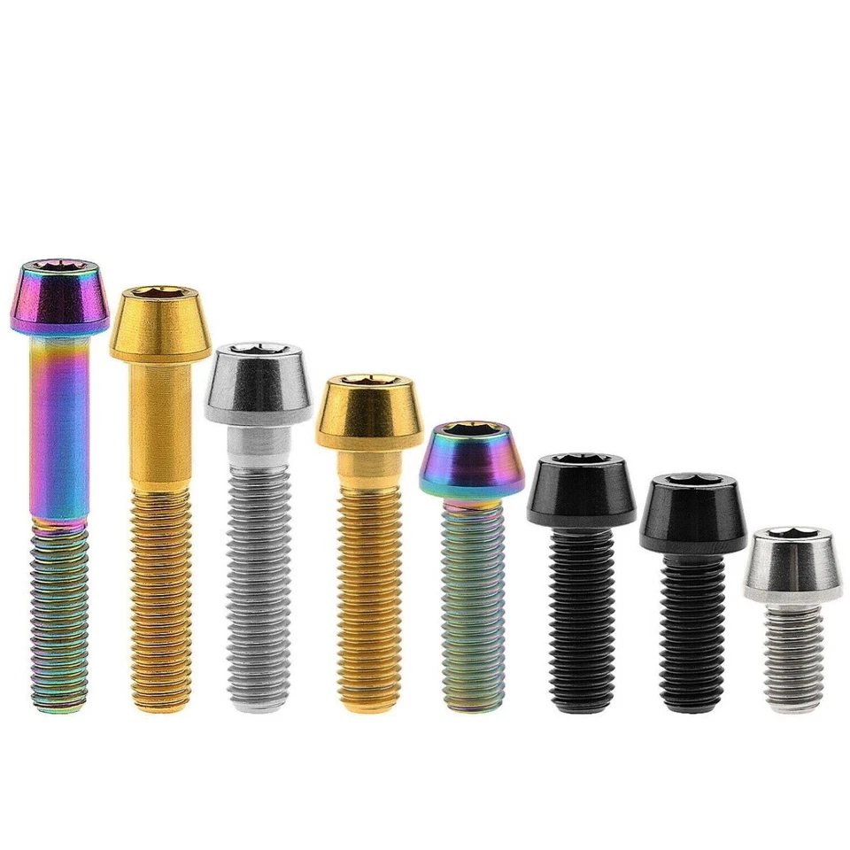 M8 Titanium Ti Taper Cone Socket Allen Bolt 15 20 25 30 35 40 50 x 1.25mm thread - Image 2 of 4