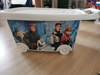 Aufbewahrungsbox von Disney ''Frozen'' mit Deckel und Rollen im Guten Zustand