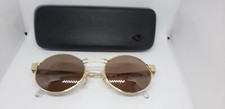Vintage Ellen Tracy Gold Sunglasses Frames Italy C36-370-2