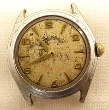 Clinton Wristwatch Automatic 17J Ticks Vintage Men's Parts or Repair