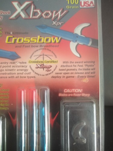 After Shock Archery Xbox Xpr 1.375” Blade For Crossbow Set, Number XB-100 New - Picture 10 of 14