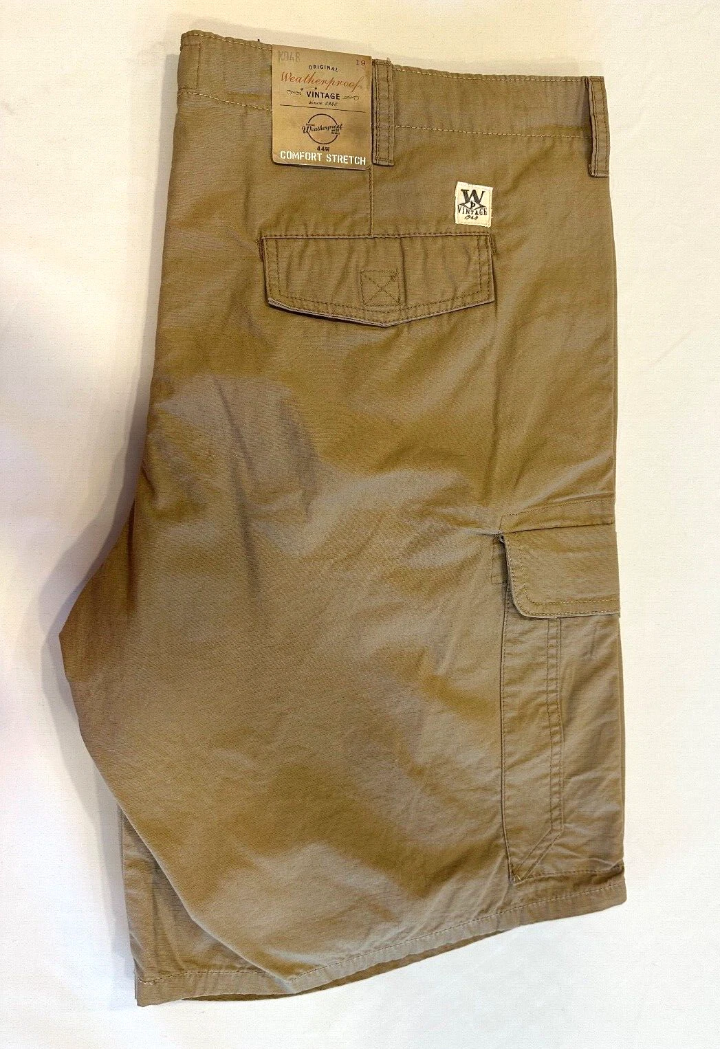 Weatherproof Tan Comfort Stretch Cargo Shorts Size W44 Inseam 12 in
