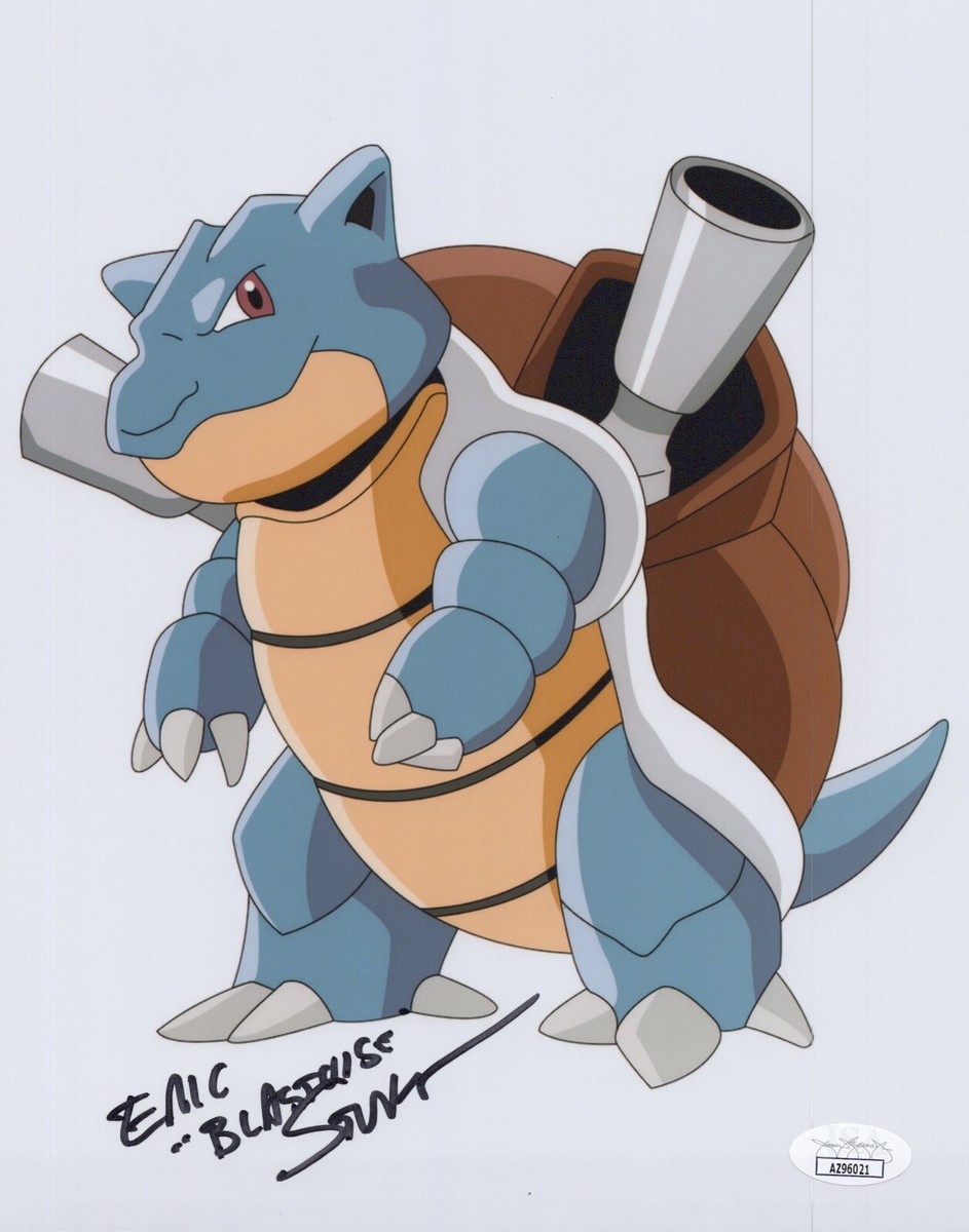 Pokemon- Eric Stuart signed Blastoise 8x10 photo JSA COA