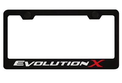 Black License Plate Frame for Evolution X, Evo X