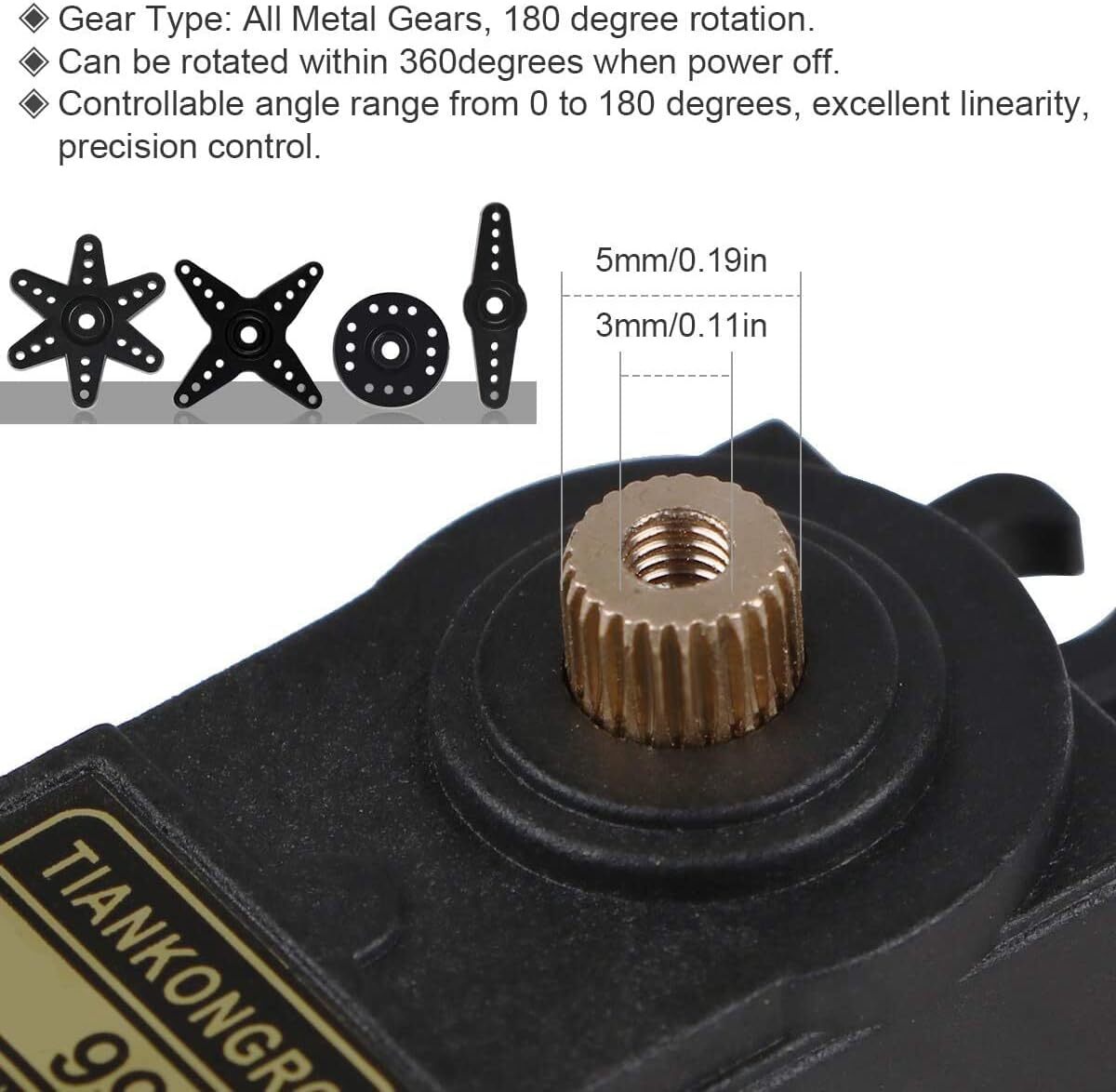 MG996R MG995 Servomotore Cambio Coppia Futaba JR RC Truck Racing