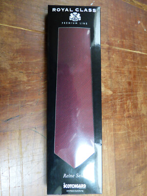 Royal Class Premium Line Tie Necktie Pure Silk with Scotchgard Anti Stain