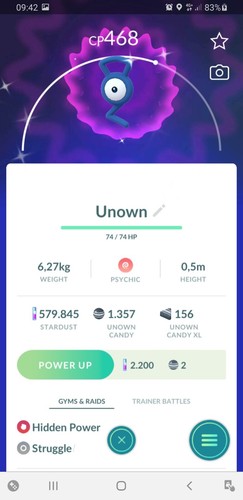 ✨Shiny Unown A B C D E G H I J L N O R S U T Y M Registered trade, Pokèmon Go - Picture 5 of 16