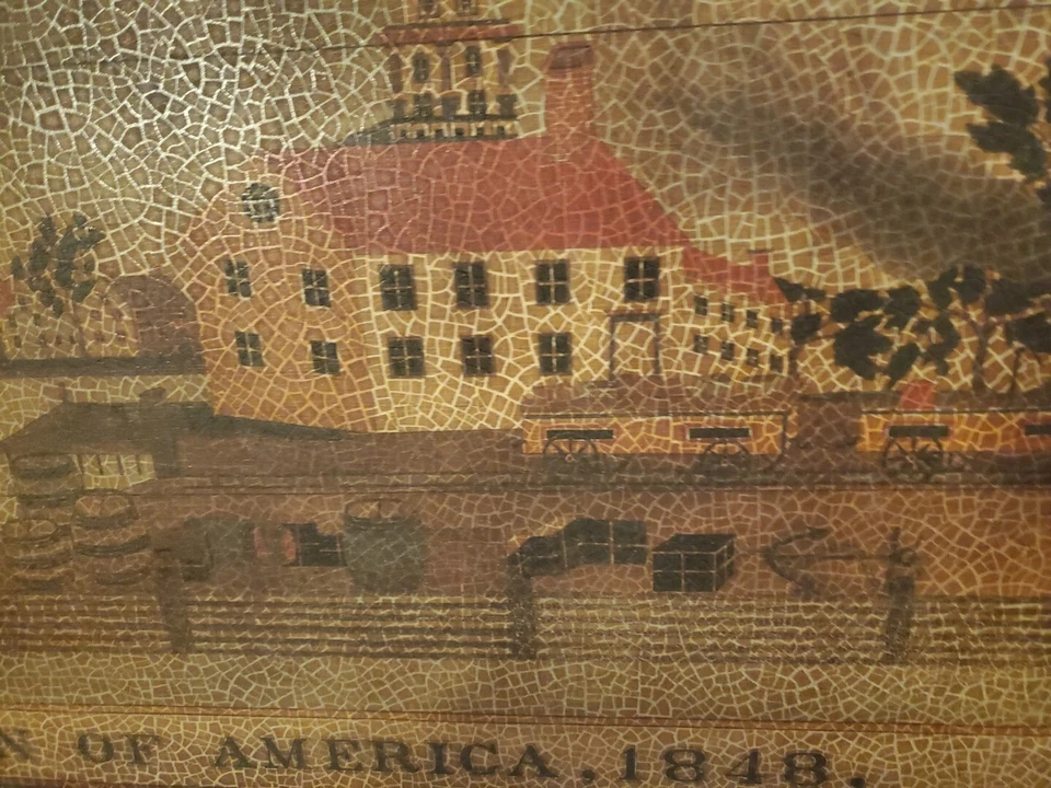 SITUACIÓN DE AMÉRICA, 1848 34 1/2" X 22" ENMARCADO  Foto 3 de 4