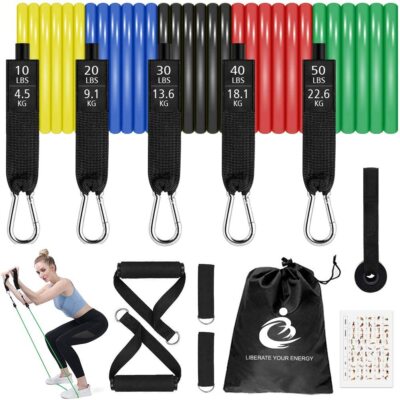 Übungsbänder 150 Pfund, Widerstandsbänder Set drinnen/Outdoor, elastische Bänder