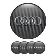 4st. Aufkleber Audi Logo für Radkappen Naben...