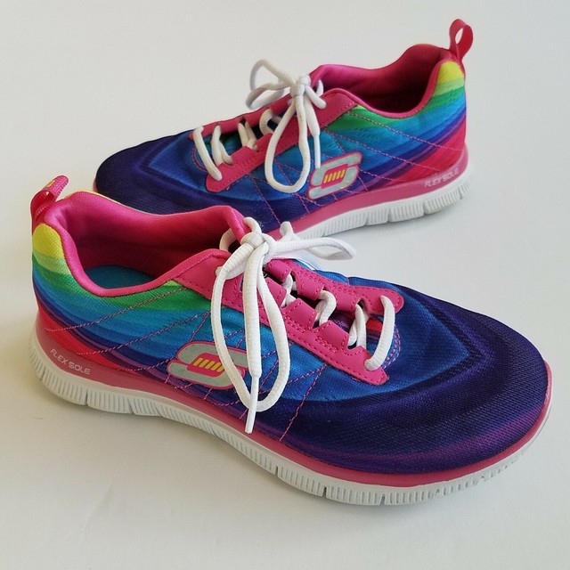 rainbow skechers womens