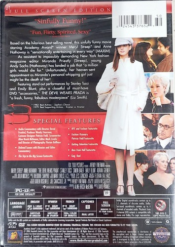 New The Devil Wears Prada (DVD, 2006)-FULL SCREEN EDITION- Factory Sealed New - Bild 2 von 3