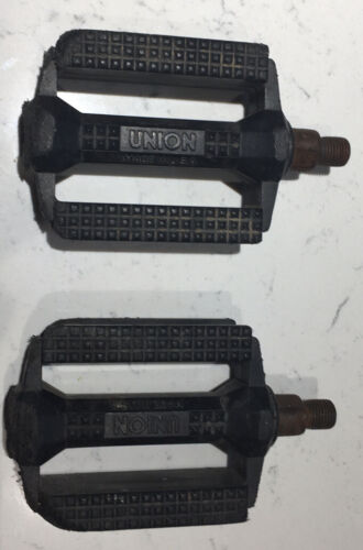 Vintage Black Union Bike Bicycle Pedals