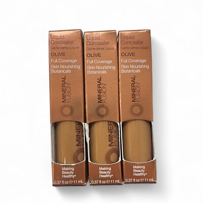 Mineral Fusion Liquid Concealer, Full Coverage - Olive - Set Of 3 Bulk