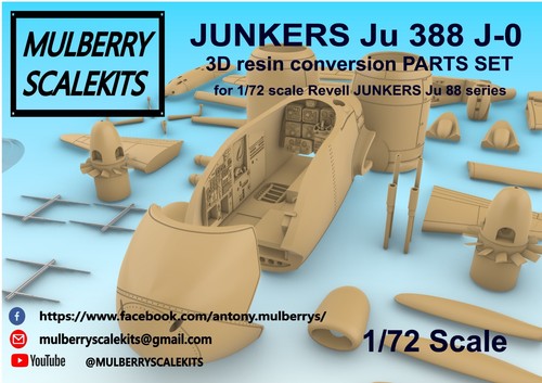 1/72 JUNKERS JU 388 J-0 NACHTJÄGER RESIN CONVERSION SET MULBERRY SCALE KITS - Imagen 8 de 20