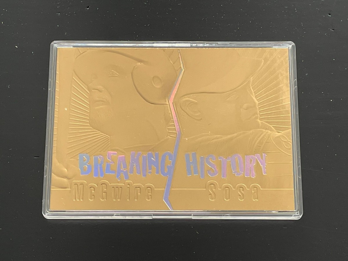 1998 Bleachers Mark McGwire Sammy Sosa Breaking History 23kt